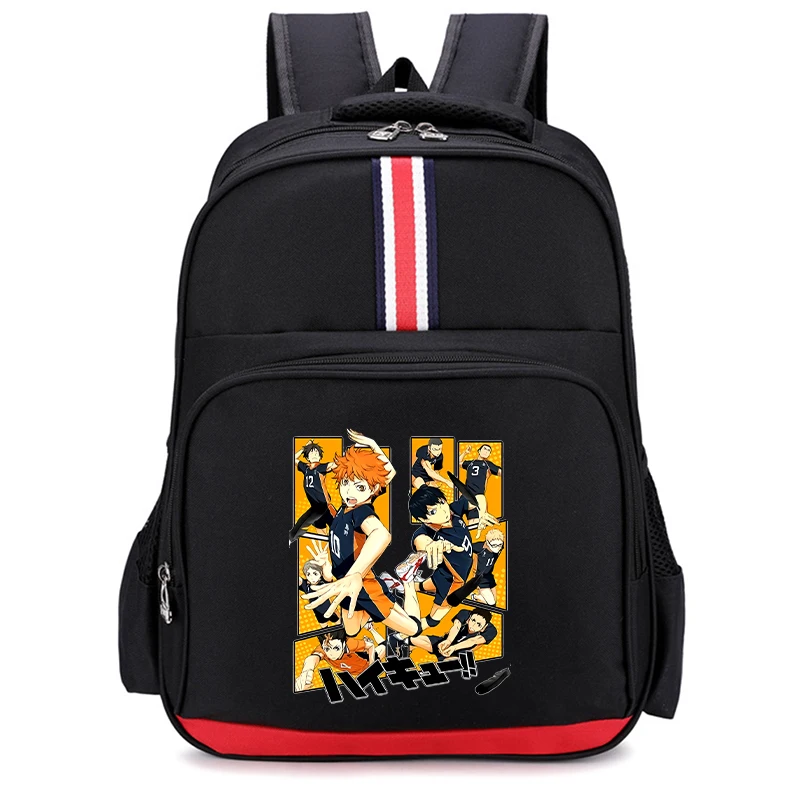 Haikyuu School Bag Karasuno Shoyo Hinata Movie Anime Cartoon Printed Kid Boy Student Supplies Backpack Teenager Storage Knapsack