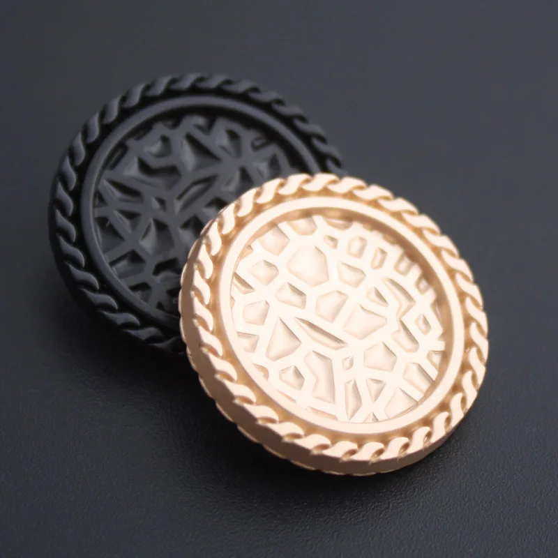 6Pcs/lot 18-25mm High-grade sand gold silver black animal button coat windbreaker suit decorated with round buttons C252
