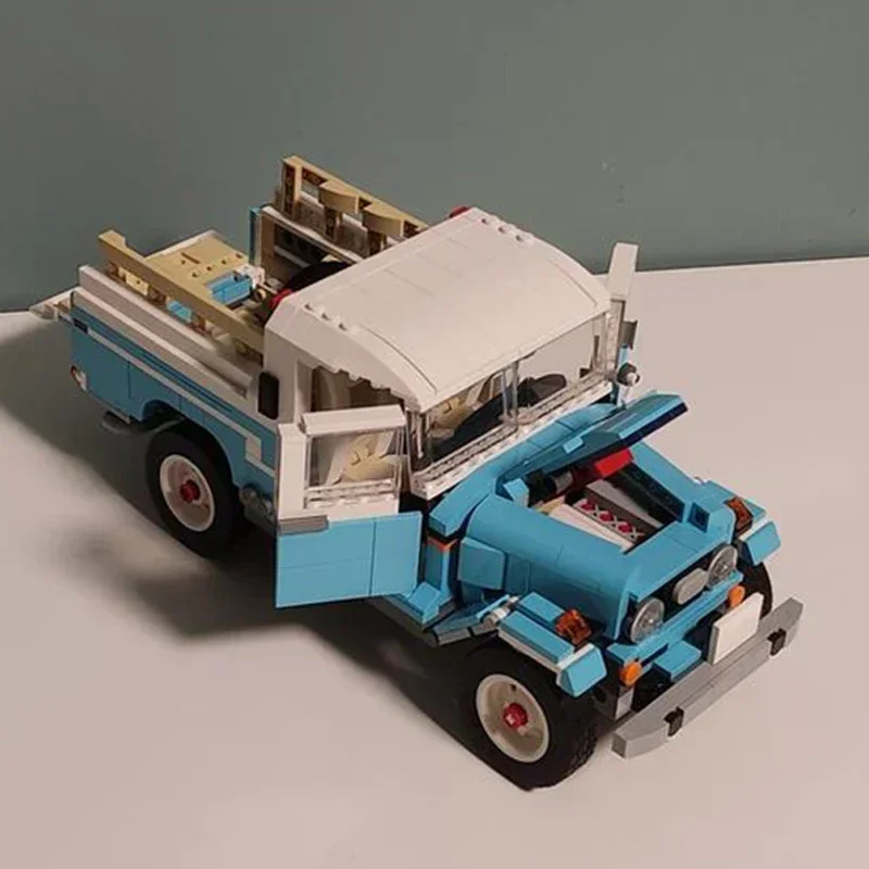 Cidade clássicos modelo de carro moc tijolos de construção land cruiser veículo tecnologia blocos modulares presente brinquedos natal diy conjuntos montagem