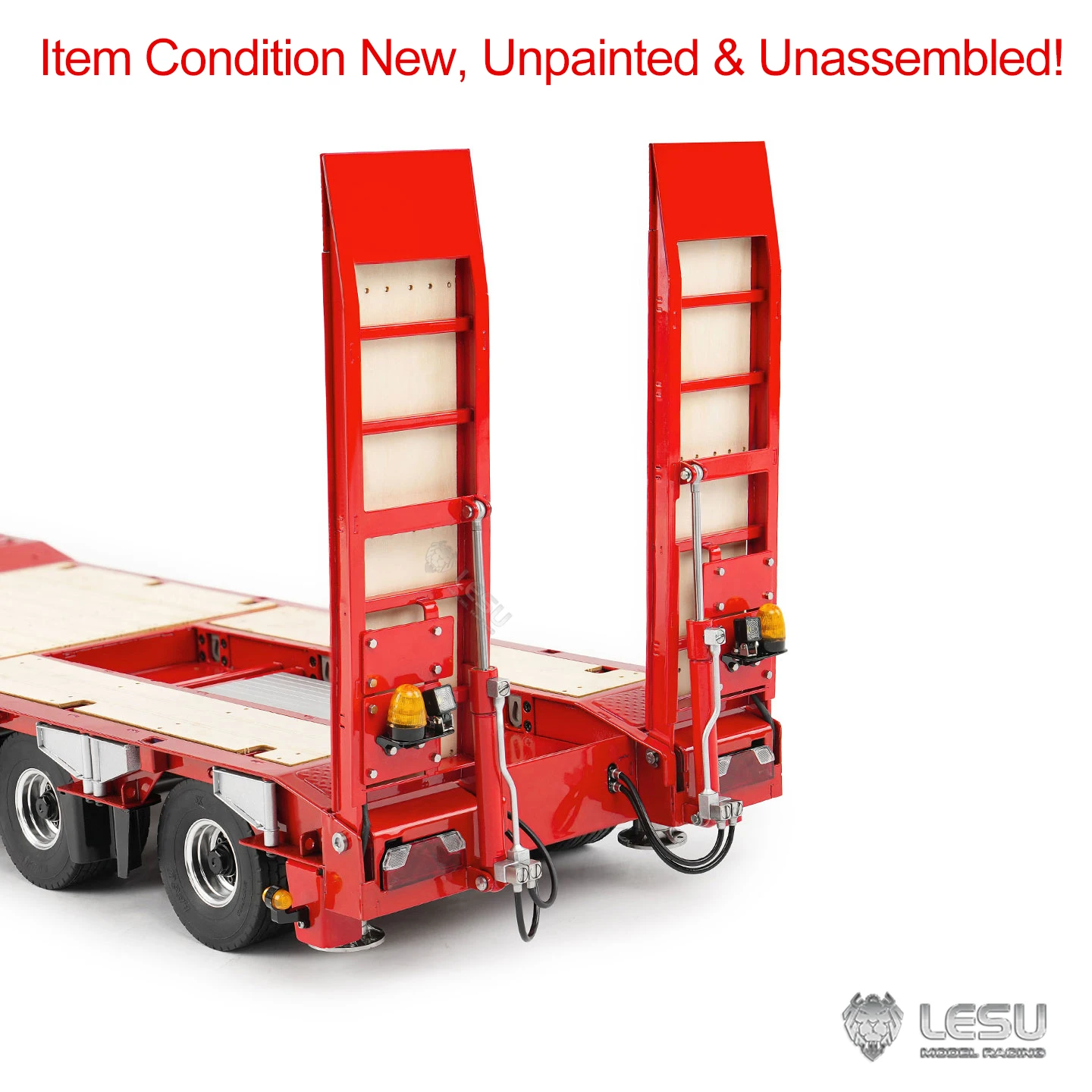

1:14 LESU Hydraulic RC Full Finished Trailer Radio Control Dumper Truck Tipper Rear Support Legs 2CH Valve Pump Lorry Excavator