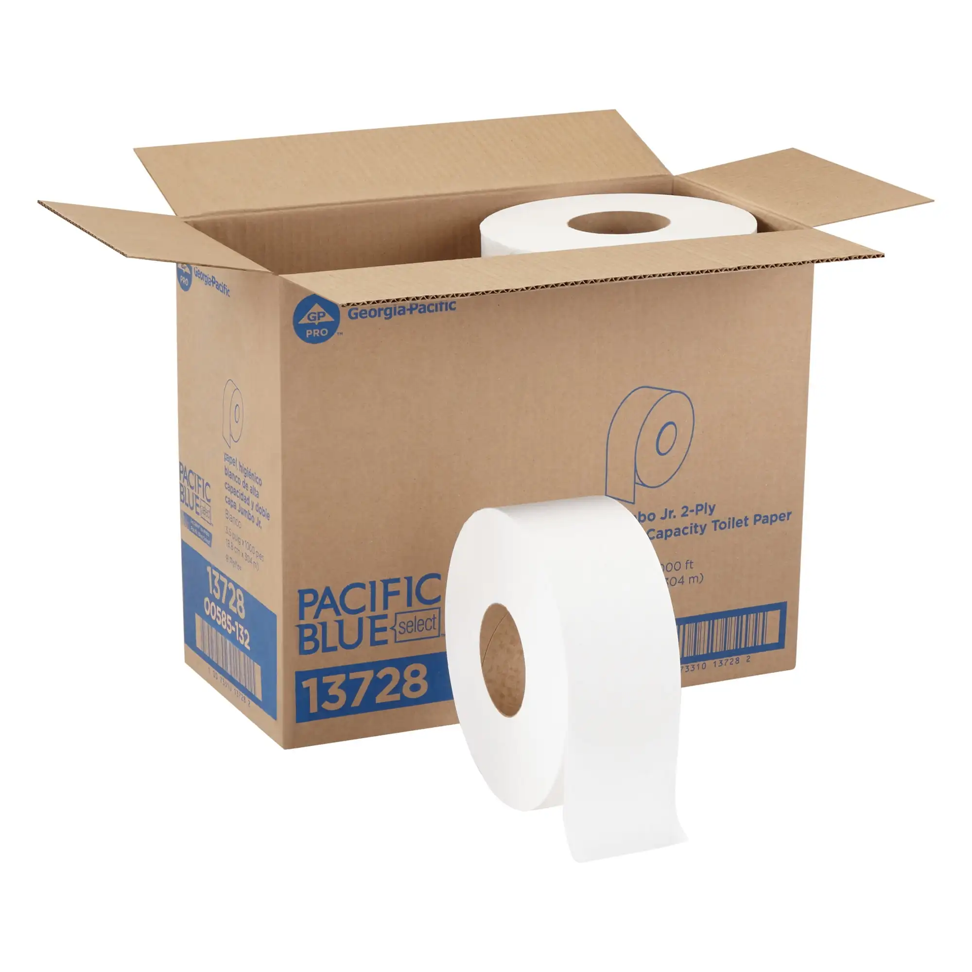 Pacific Blue Select 2-Ply Jumbo Roll Toilet Paper, 13728, 8 Rolls Per Case