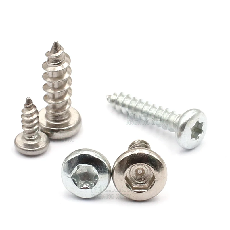 100Pcs/lots Laptop Self Tapping Screws Glasses M2 M3 M3.5 M4 M4.8 M5 Six-Lobe B-Head Wood Screws Length=6-18mm