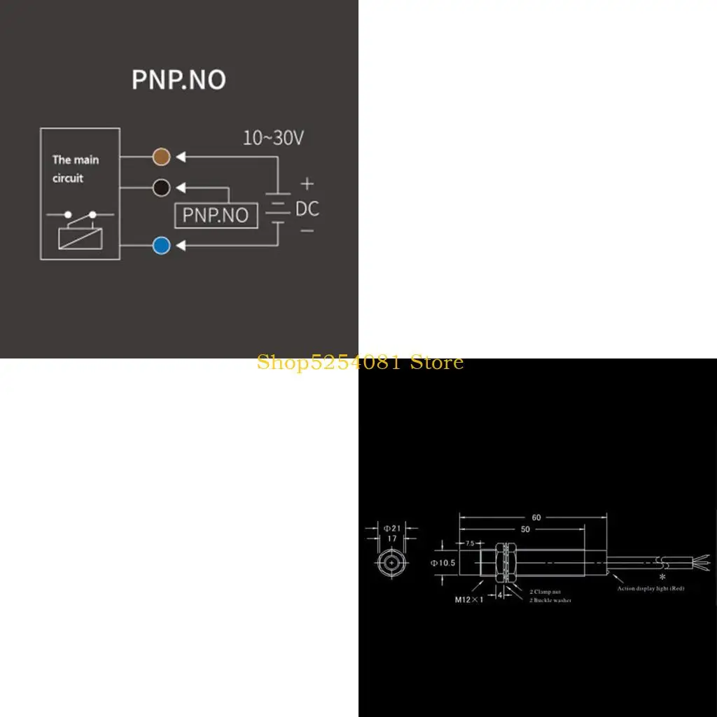 AXYC 4mm Inductive Proximity Switch Detector NO for DC 6-36V 200mA 3-Wire LJ18A3-5-Z/BY for Printer Probe Bed Leve