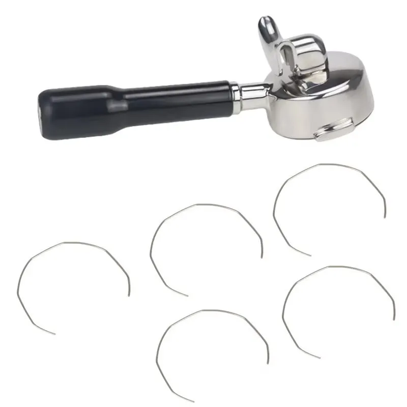 

58mm Portafilter For EXPOBAR E61 Grouphead Parts Stainless Steel Coffee Portafilter 58mm Filter Double Spout with Steel Wires