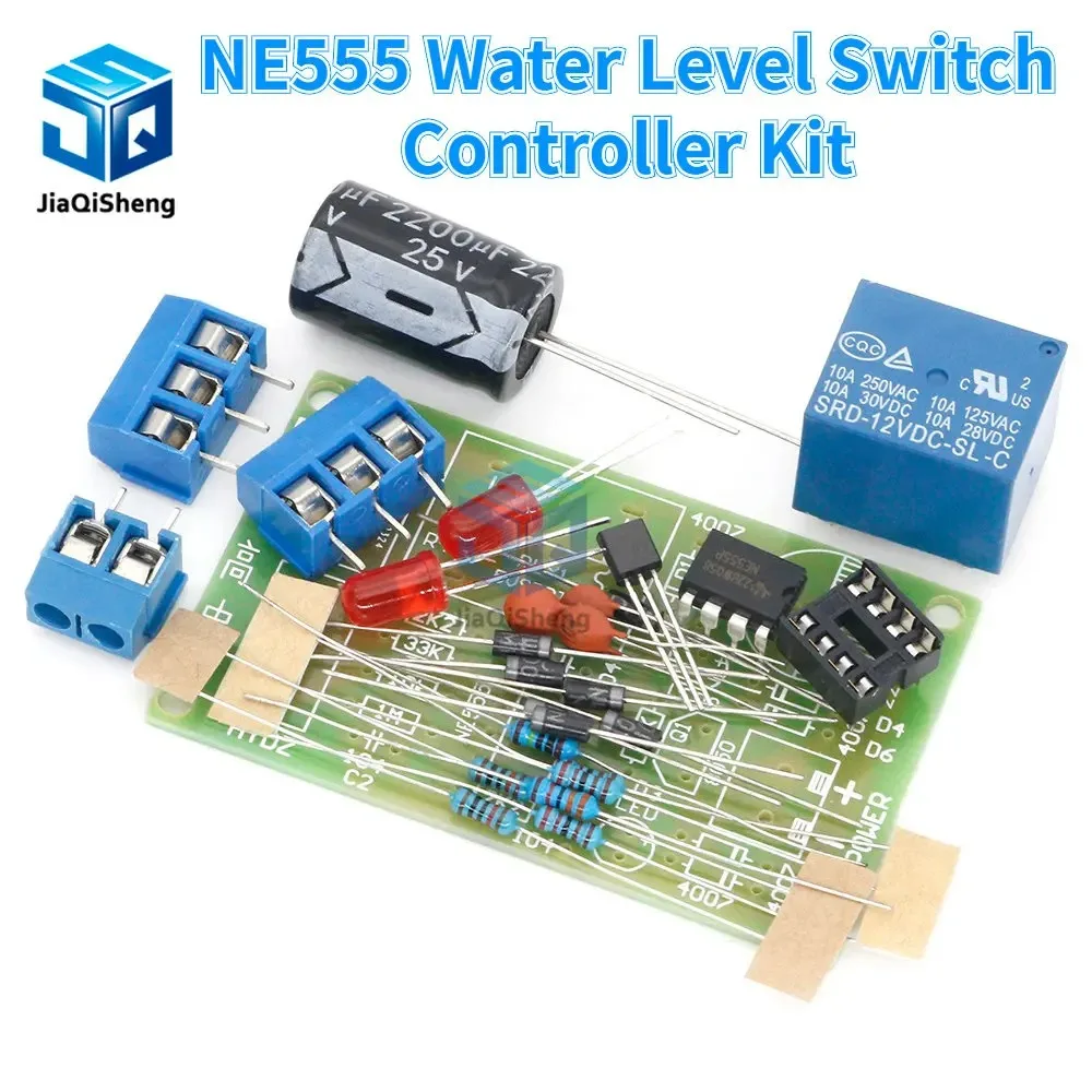 NE555 Water Level Switch Controller Kit Water Level Sensor Automatic Pumping Module DIY Student Electronic Principles Training