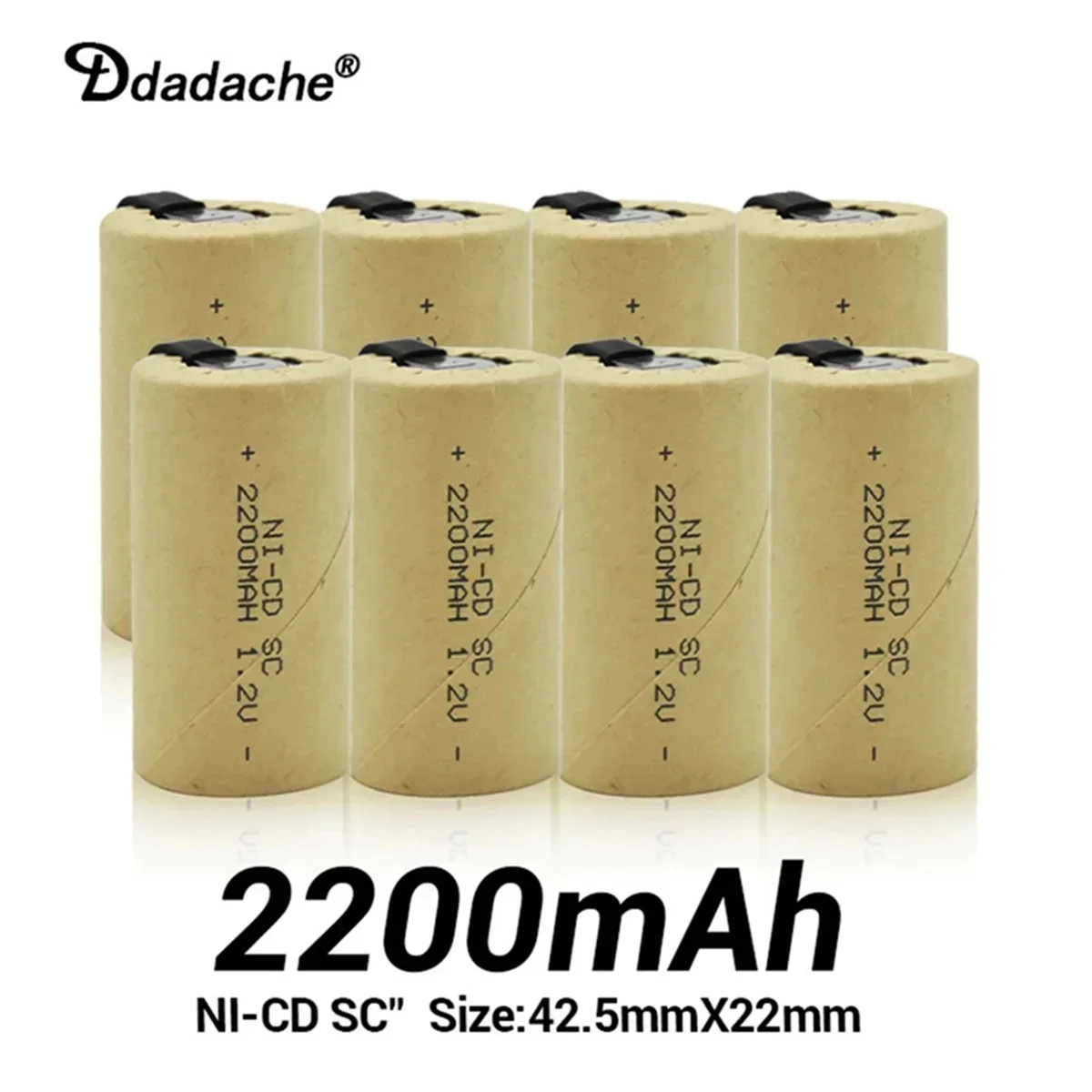 SC Power Tools-Screwdrivers Drills Batteries 1.2V 2200mah SubC Ni-Cd Rechargeable Batteries with Tags