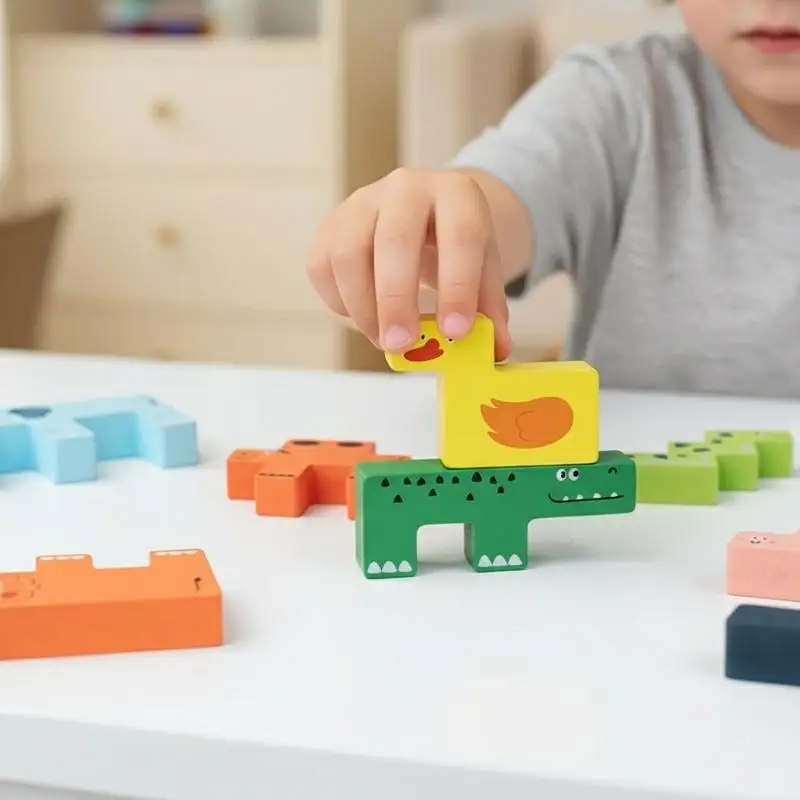 Wooden Matching Puzzle Games, 3D Cognitive Animal Montessori Sensory Game