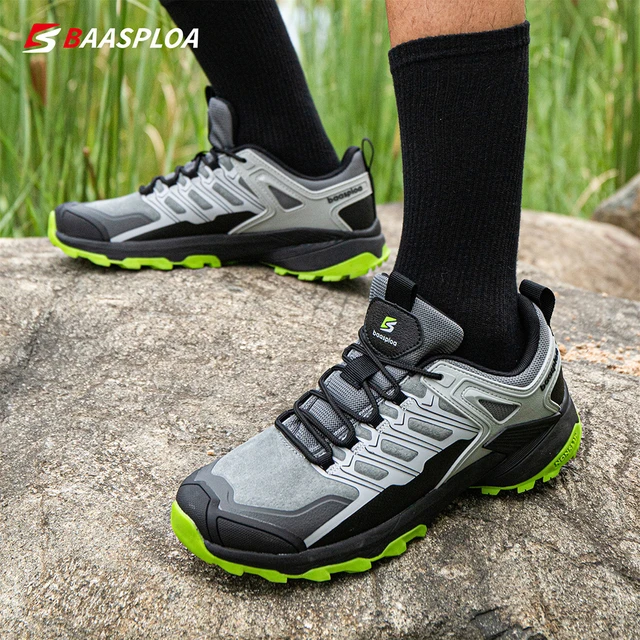 Baasploa 2023 Scarpe da trekking da uomo nuove Scarpe antinfortunistiche da esterno Sneaker antiscivolo impermeabile Scarpe da ginnastica resistenti all usura Scarpe maschili di moda AliExpress