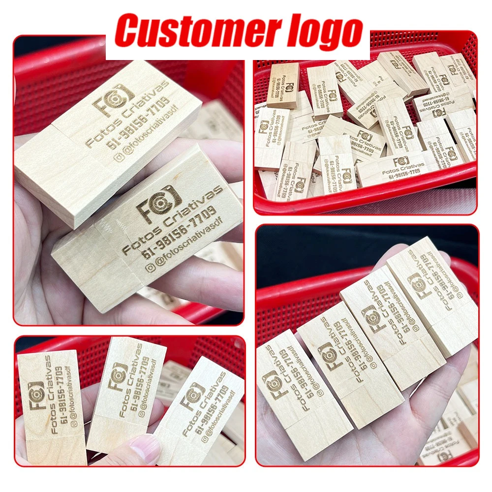 30개/몫(맞춤형 로고) USB 플래시 드라이브 2.0 나무 펜드라이브 4GB 8GB 16GB 32GB 64GB 128GB 메모리 스틱 결혼 선물