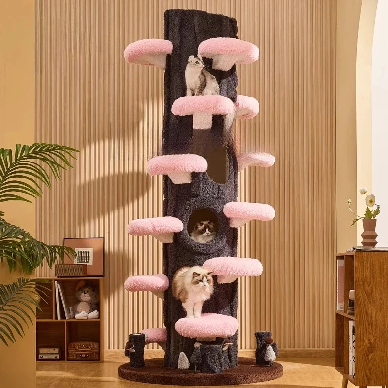 Tongtian Tree Cat Climbing Frame Large Cat Tree Jumping Platform Integrated Shelf Villa Warm Cat Nest