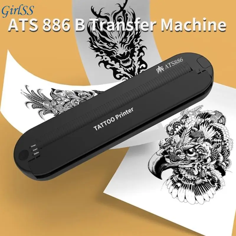 Professional Bluetooth-compatible Tattooed Transfer Printer Rechargeable Battery For Wireless Pattern Printing T4MB