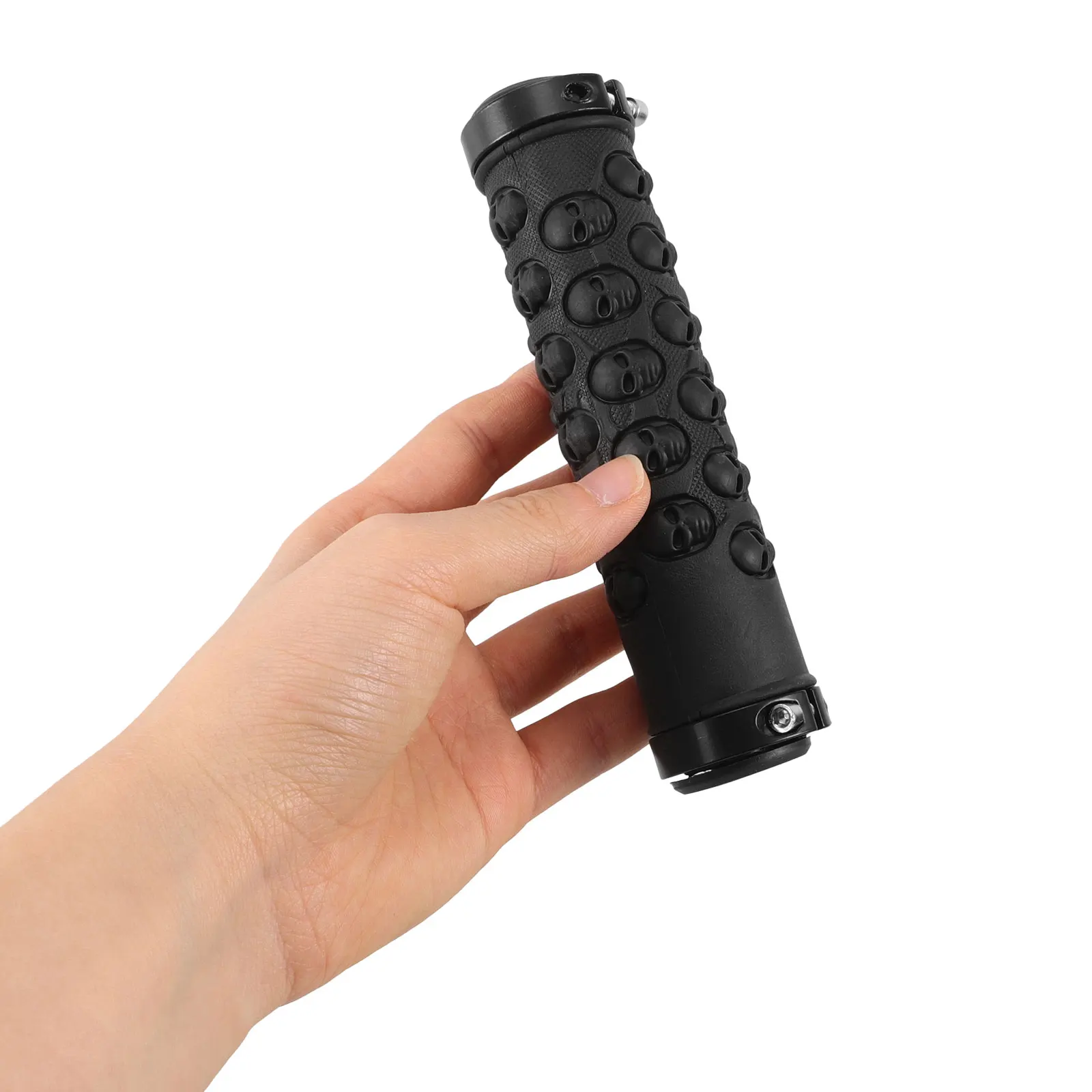 

2Pcs Mountain Bike Handlebar Grips Skull Design Non- System Comfortable Shock Absorption for Offroad Cycling Bicycle