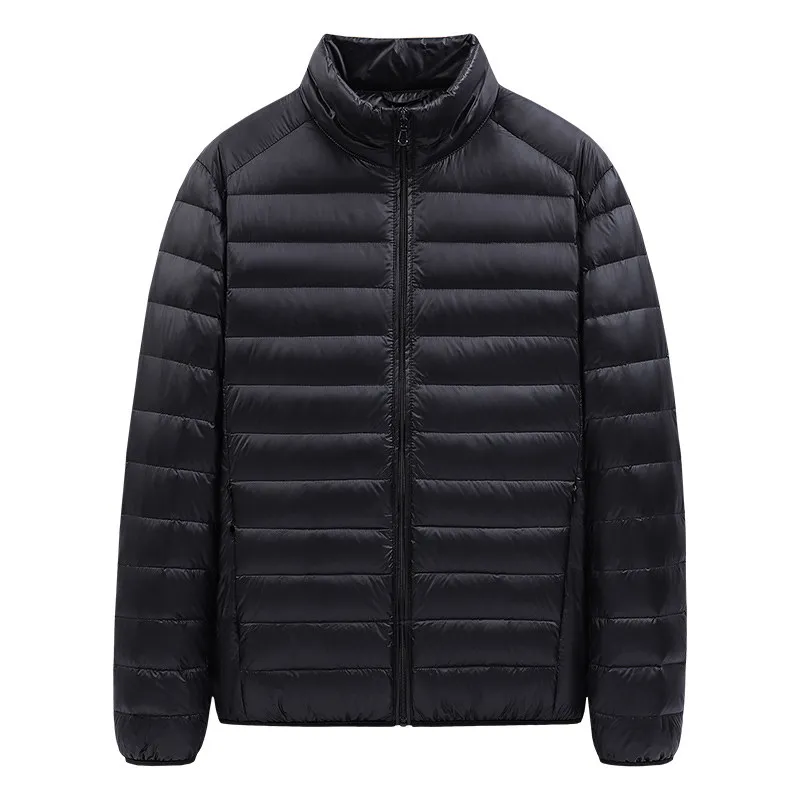 New Lightweight Autumn Winter Cotton Jacket Men's Short Casual Thin Large Size Warm Ultra-Light Cotton Coat Outerwear