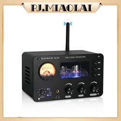 PJ.MIAOLAI SA-20 Tube Pre-Amplifier Fever HiFi Power Bluetooth 6H3N Tube Preamp Stereo USB Flash Drive Lossless Decoding