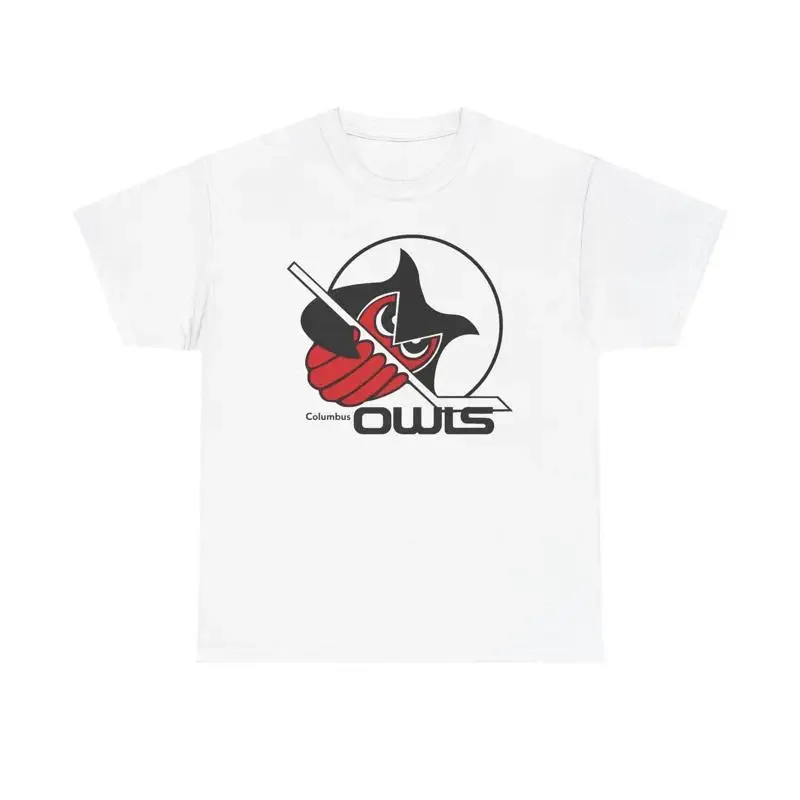 Columbus Owls Ohio International Hockey League '73 '77 T shirt
