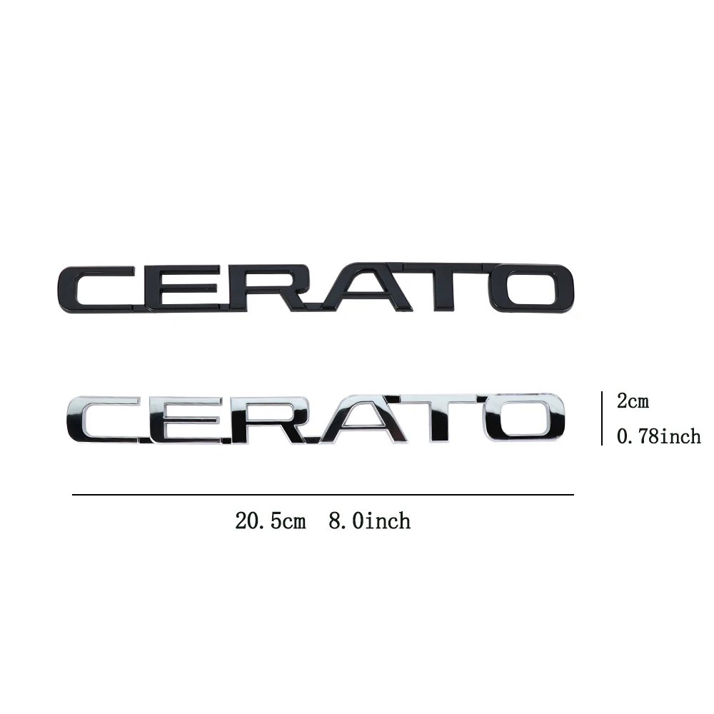 3D ABS CERATO SORENTO Letter Badge Car Tail Emblem Rear Trunk Decor Sticker for Kia Sportage Rio Soul Picanto Optima Ceed Forte