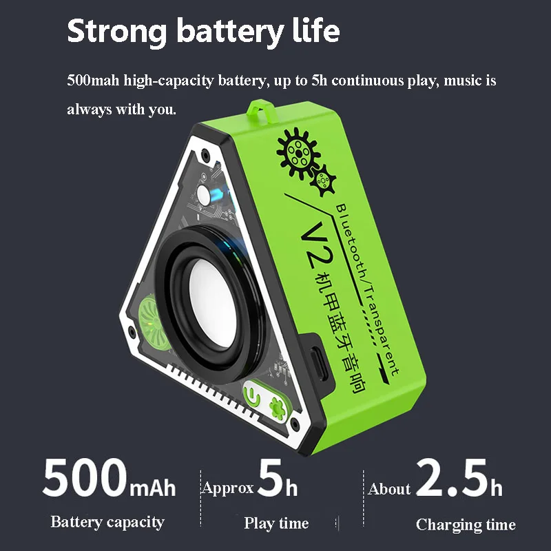 Портативная прозрачная Bluetooth-колонка, мощный мини-динамик для улицы, TWS стерео музыкальный плеер с RGB Подсветкой
