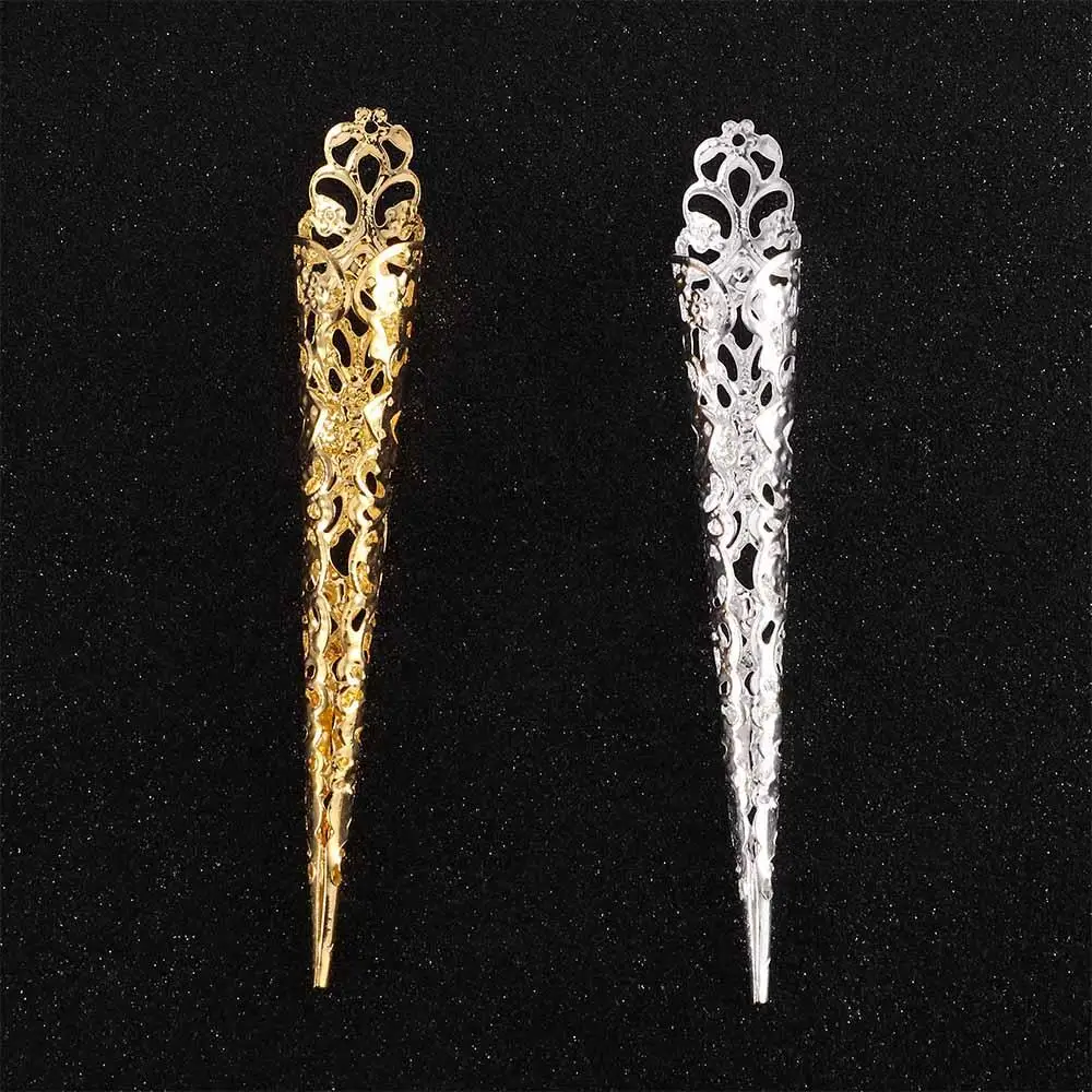 Hollow Antique Style Costume Ancient Knuckle Rings Nail Rings Set Belly Dance Accessories Finger Tip Protection