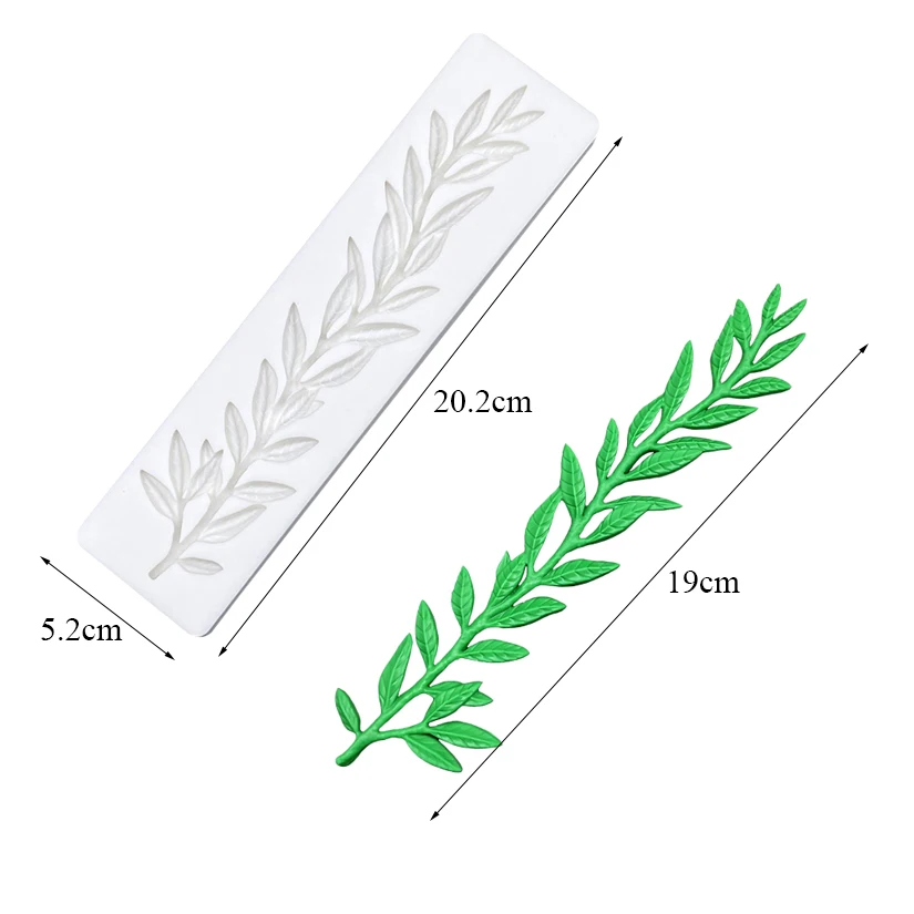 Leaf Branch Silicone Mold Sugarcraft Cupcake Baking Mold Fondant Cake Decorating Tools