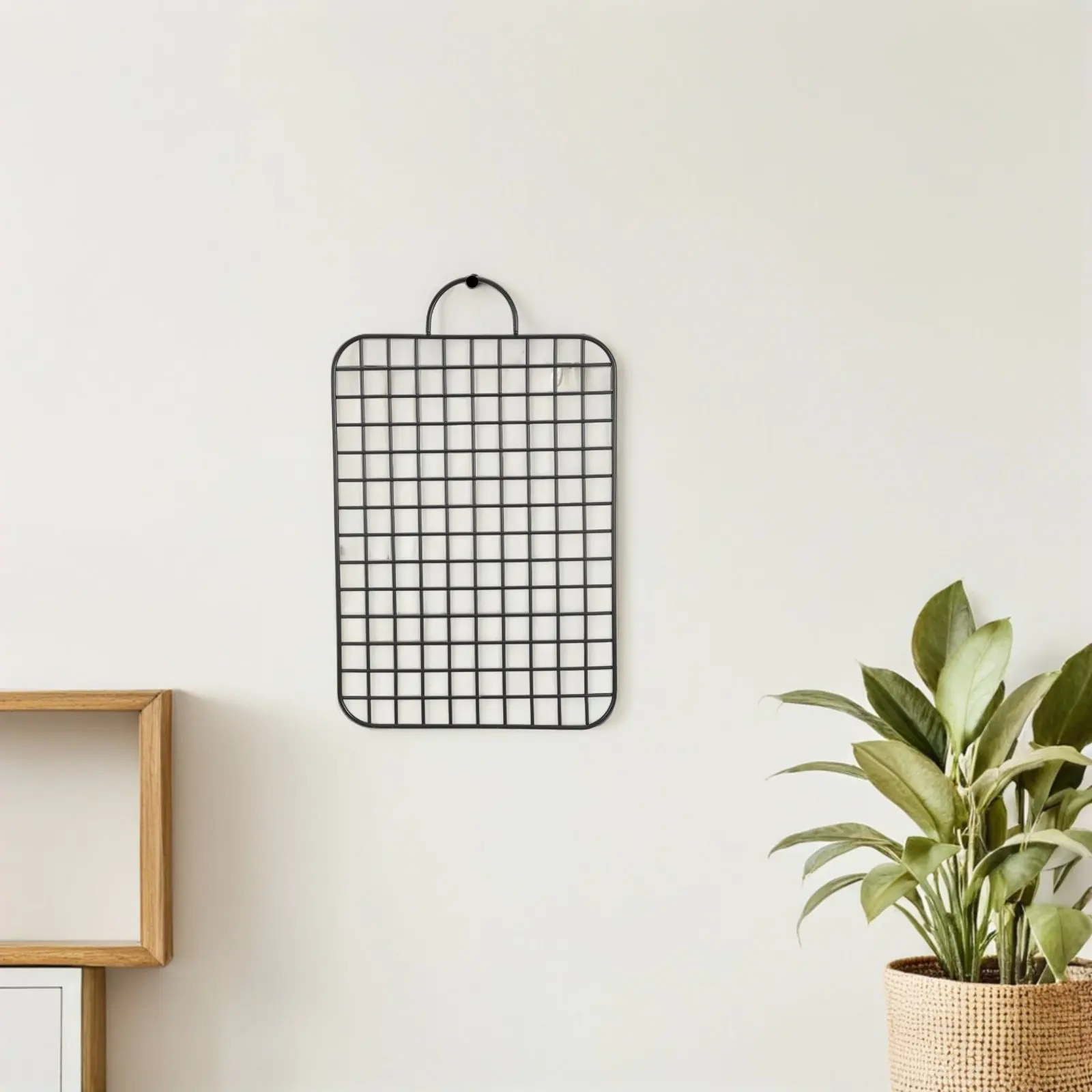 

Stainless Wall Hanging Planter 14x10 Inch Staghorn Fern Mount Metal Frame Hanging Mesh Board Vertical Plant Display for Ferns