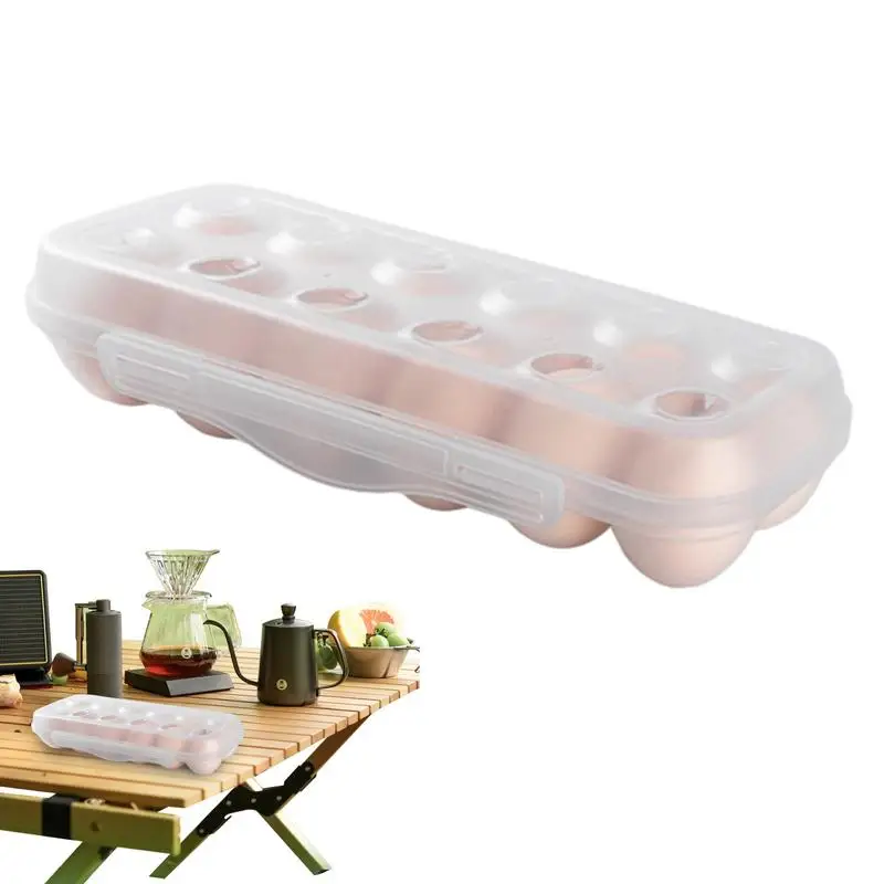 Stacked Egg Tray 12/18 Grid Egg Container For Fridge Snap-on Opening Anti-Collision Transparent Pantry Refrigerator Egg Keeper