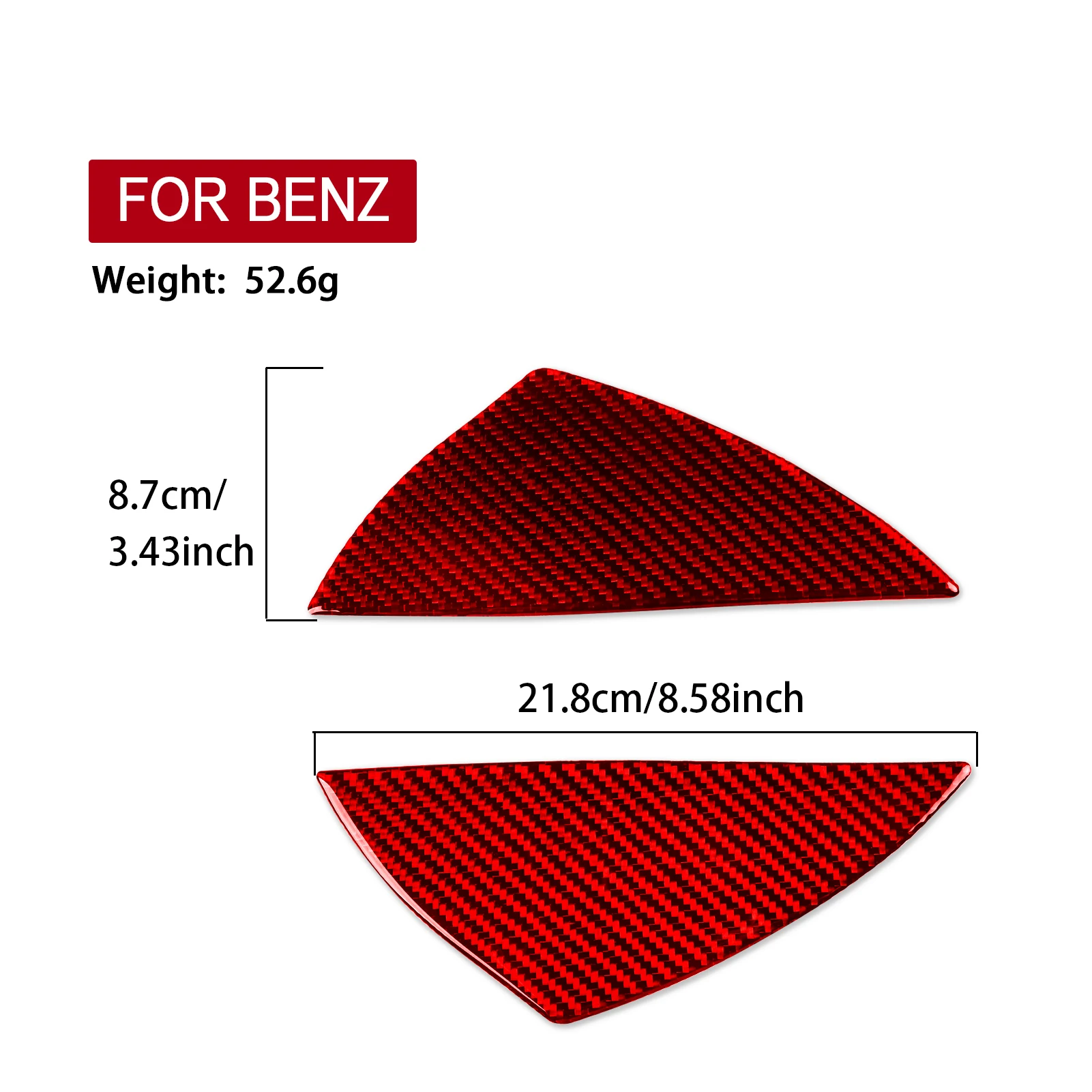 For Mercedes-Benz GLE GLS W166 2016-2019 Carbon Fiber Both Sides Rear Wing Spoiler Panel Cover Car Accessories Interior Sticker view 4