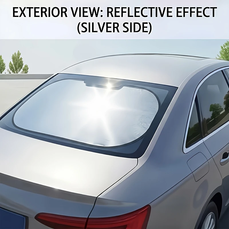 100*50cm Car Sunshade for Rear Window Titanium Silver Lightproof Sun Protection and Heat Reflection Sunshade 2026 NEW