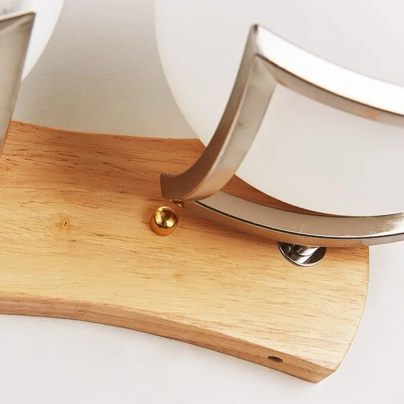 Minimalist Wall Light Modern European Style Bedroom Corridor Wooden Wall Lamp