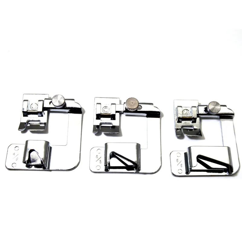 6 13 19 25mm Domestic Sewing Machine Foot Presser Foot Rolled Hem Feet Sew Accessories