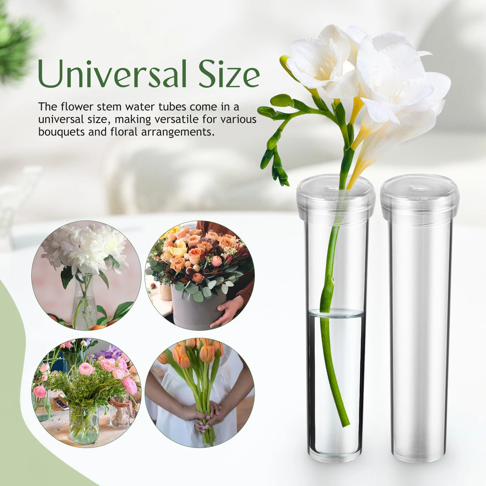 100 قطعة أنابيب المياه زهرة مانعة للتسرب أنابيب الجذعية العالمية للزهور الطازجة ترتيب الأزهار لوازم بائع الزهور #6