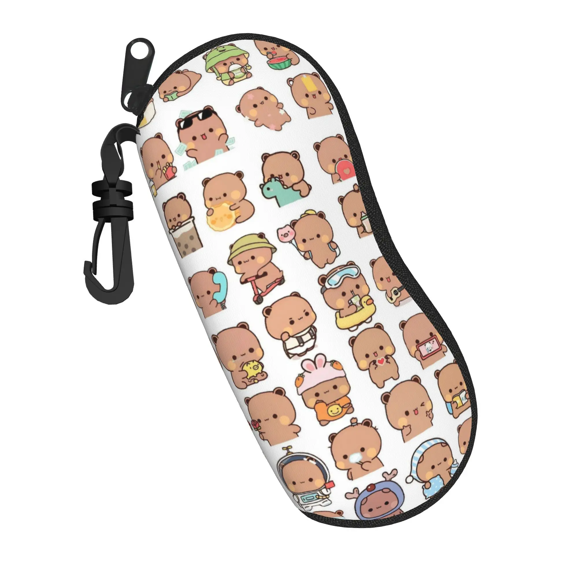 Dudu Sticker Pattern Bubu Glasses Case Unisex Protective Zipper  Glasses Protector Eye Contacts Case