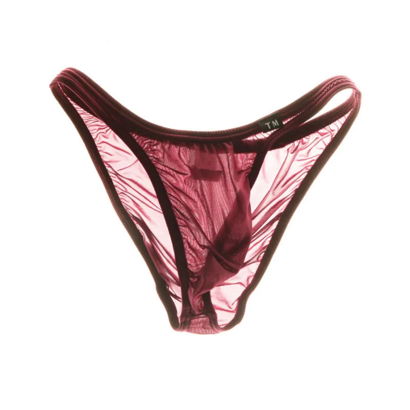 Men Low Rise Nylon Briefs, Silky Thin Breathable Stretch Triangle Underwear, Comfort Sexy Male Panties