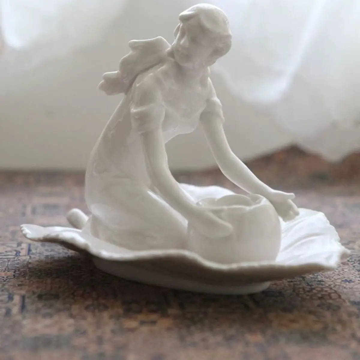 

High temperature ceramic relief goddess candle holder ornament