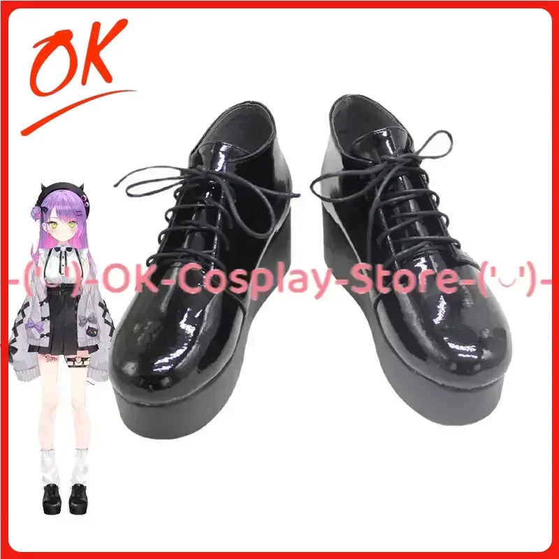 [Aangepast] Tokoyami Towa Cosplay Schoenen Vtuber Anime Rollenspel Props Vrouwen Halloween Carnaval Holiday Party PU Lederen Laarzen