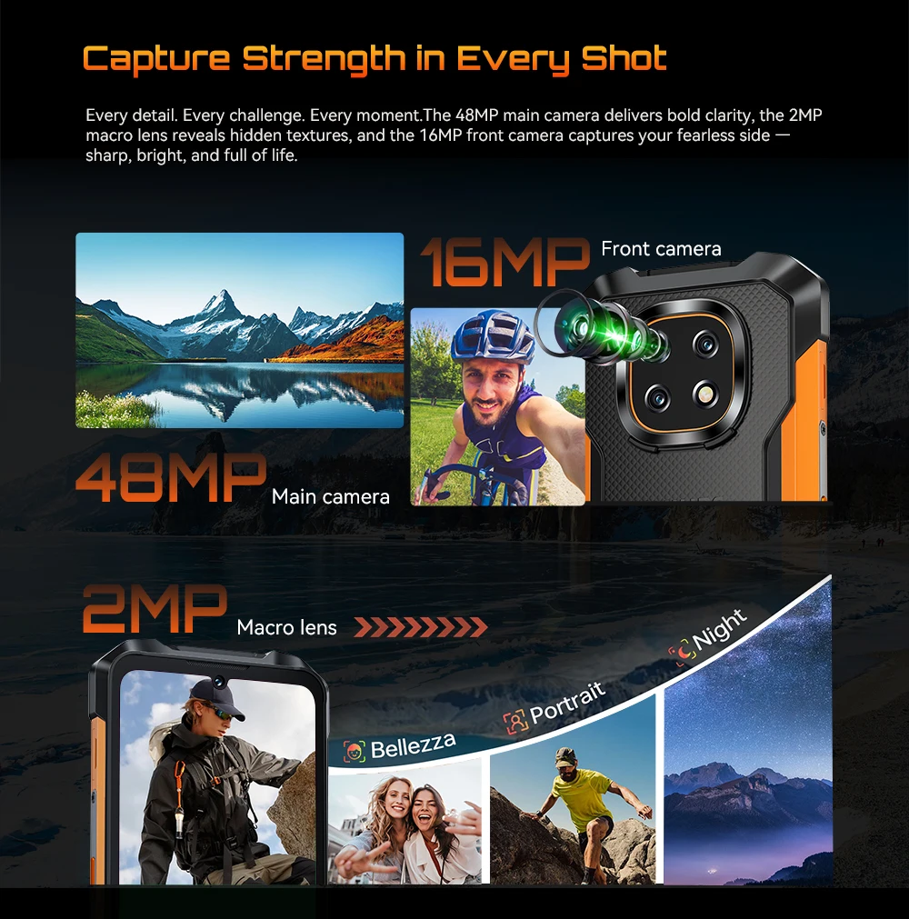 PHILIPS S8320 Rugged Smartphone 12(6+6)GB 128GB Dual Sim 6.745" 120Hz 48MP 10200mAh NFC Waterproof Camping Lamp Unlock