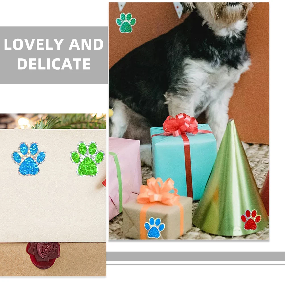 2 rolos de adesivos de pata de cachorro de estimação autoadesivos decalques de parede para quarto sala de estar cozinha decoração reutilizáveis adesivos de impressão de pata