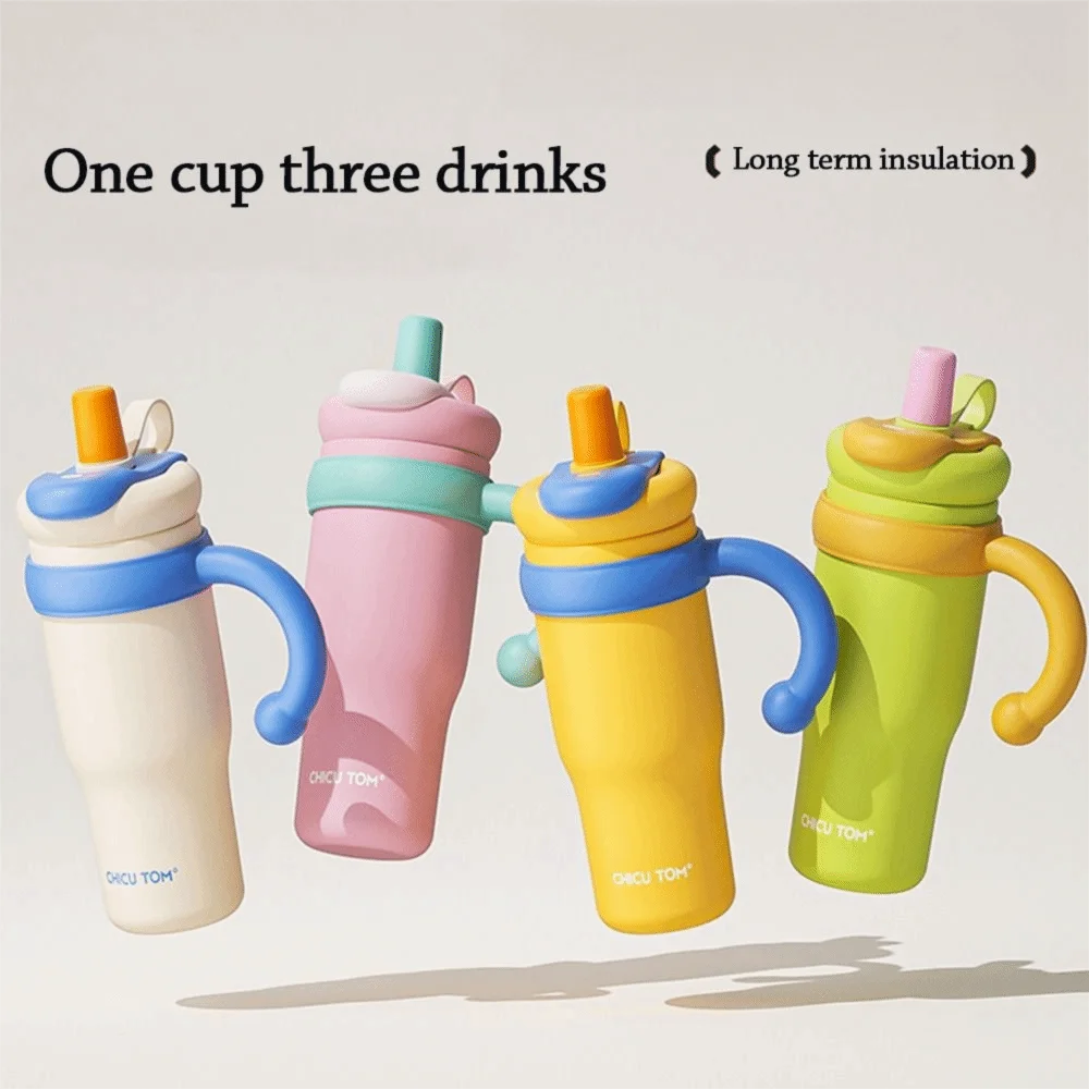 

Новая изолированная бутылка для воды 1000 мл из нержавеющей стали с ручкой, термос, холодная изоляционная керамика, изолированная чашка