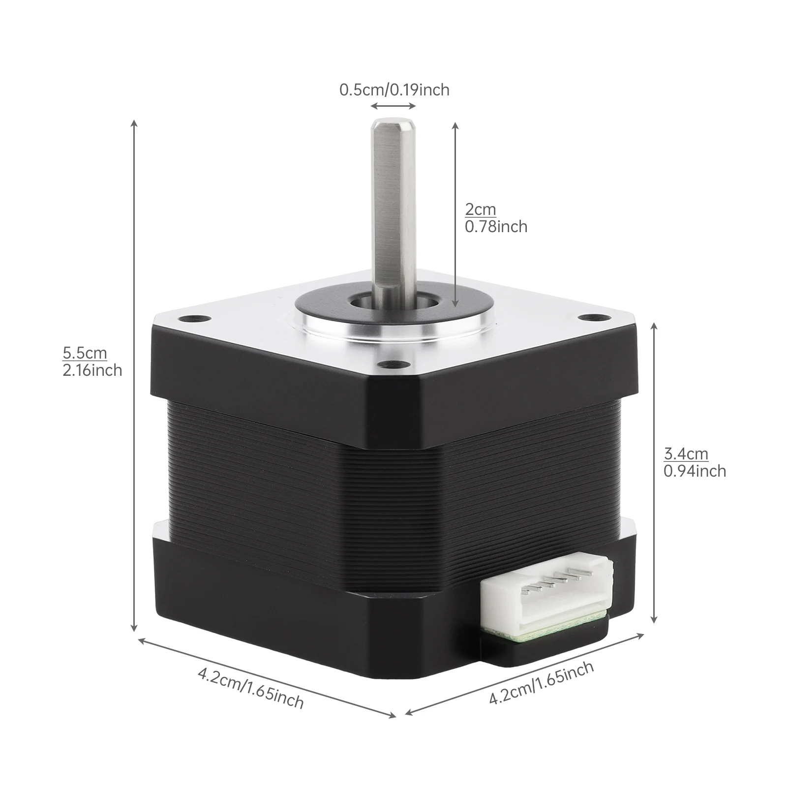 Nema 17 Stepper Motor 34MM Bipolar 1.5A 28N.cm 42 Motor 2 Phase 4 Wire Bipolar Stepper Motor 1.8 Degree for DIY CNC 3D Printer