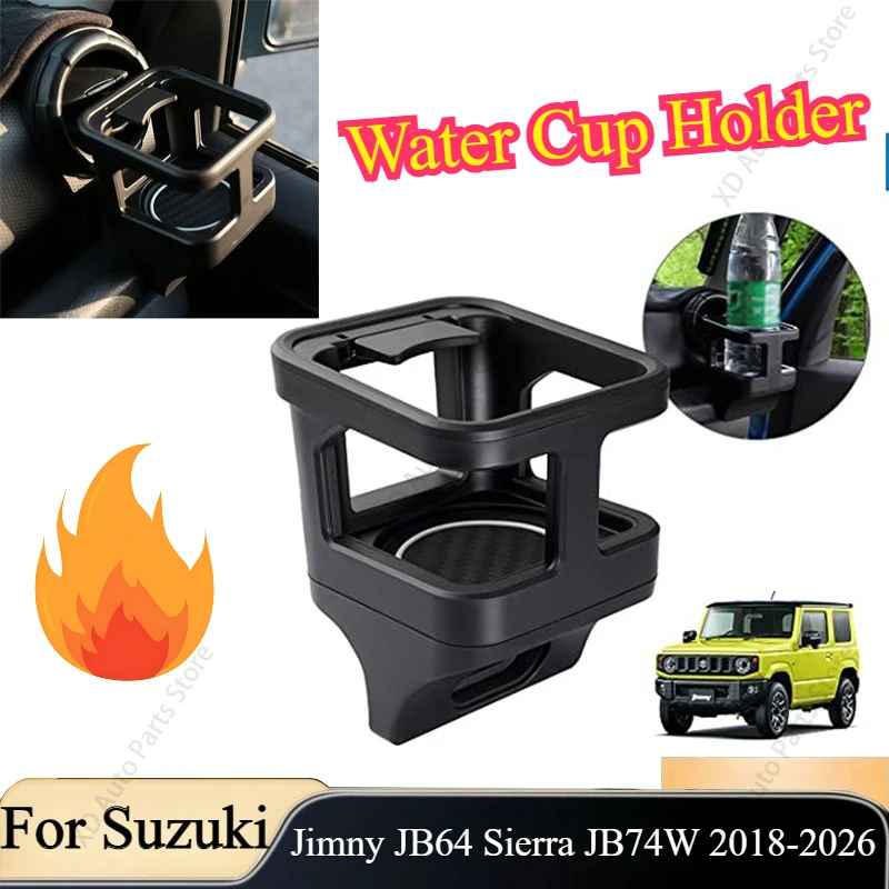 Water Cup Holder For Suzuki Jimny JB64 Sierra JB74W 2019-2026 Car Interior Accessories Air Outlet Body Kits Decor Accessories