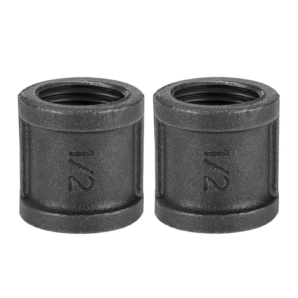 New Black Pipe Fittings Malleable Iron Elbow Plumbing Pipe Joint Threaded 1/2'' 3/4'' 1'' Pipe Accessories