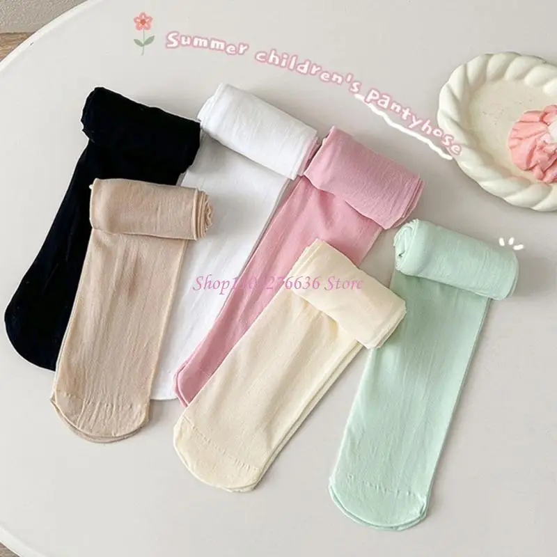 R6FD Girls Stretchy Leggings Candy Color Pantyhose Dance Bottoming Pants