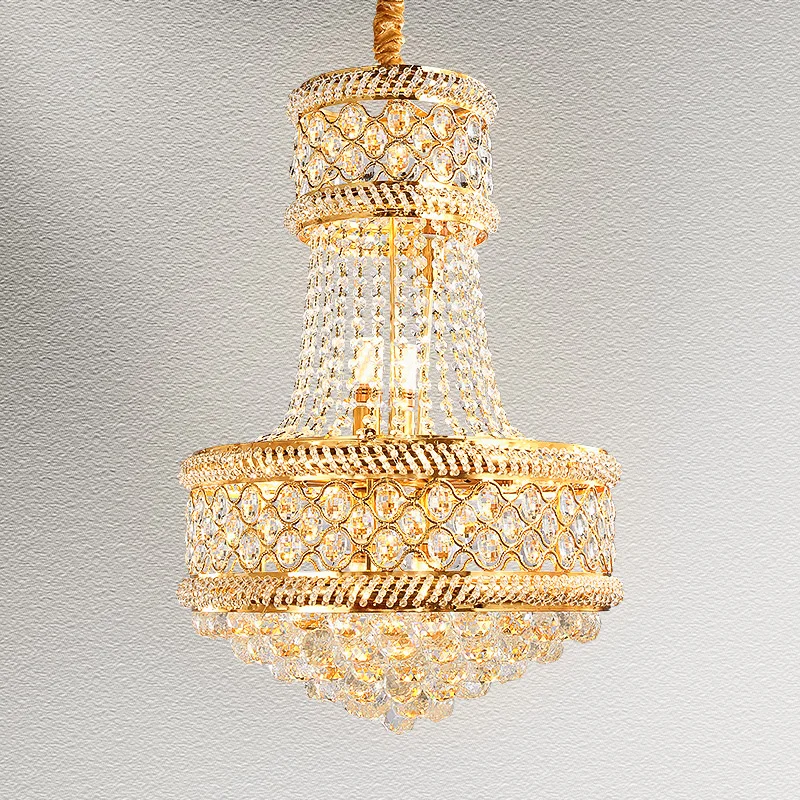 European-Style Light Luxury Crystal Chandelier Living Room Lamp Home Restaurant Lamp Hotel Lobby Sales Department Chandelier