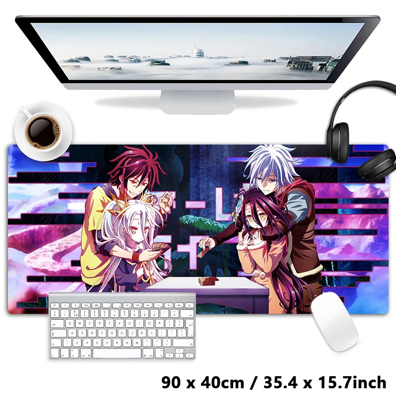 XXL แผ่นรองเมาส์ขนาดใหญ่แผ่นรองเมาส์ไม่มีเกมไม่มีชีวิต zora Shiro schwi riku shuvi
