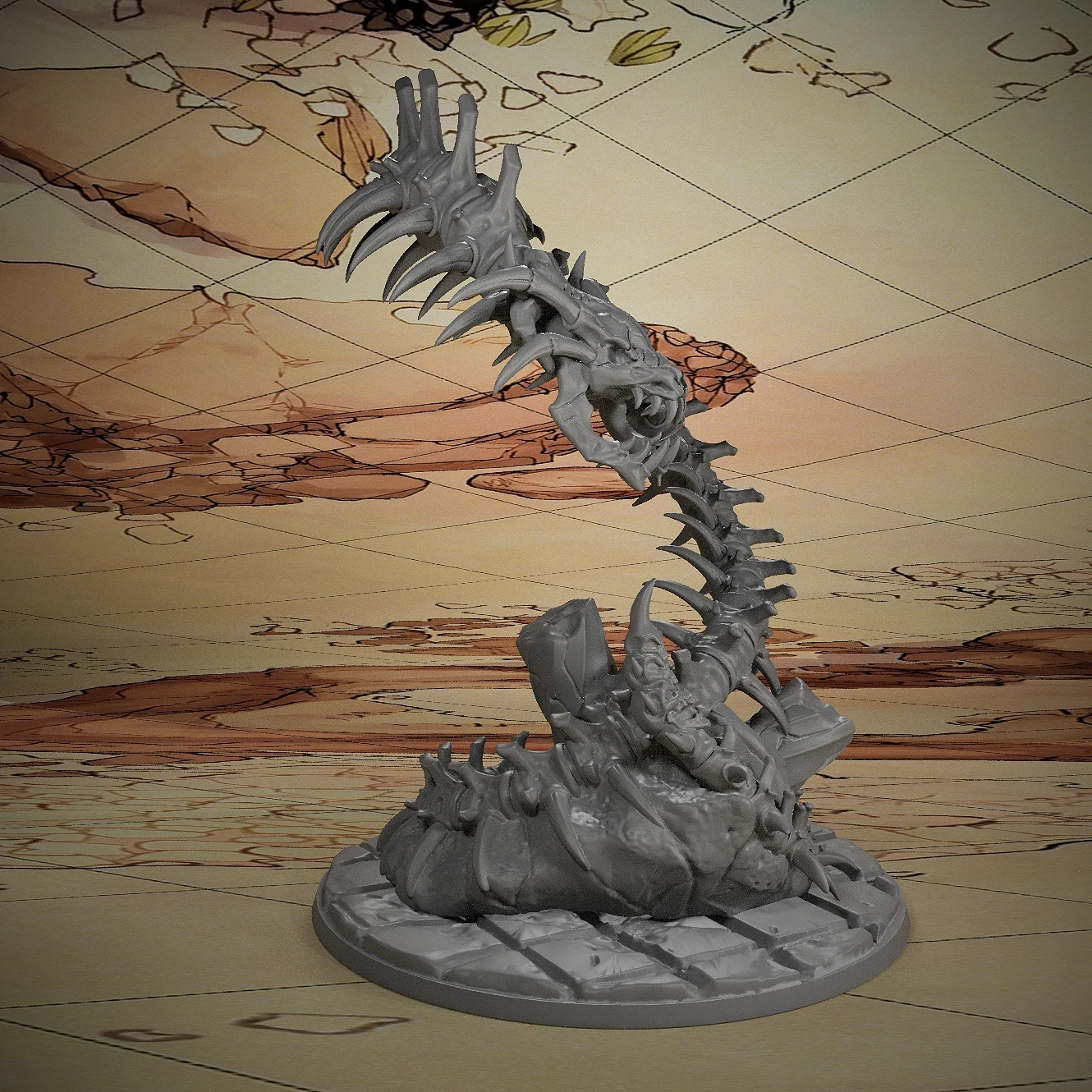 Maneater Skullnaga Miniatures 50mm Tabletop Games Model Halloween&Christmas Gifts Unpainted Miniatures For Tabletop Games