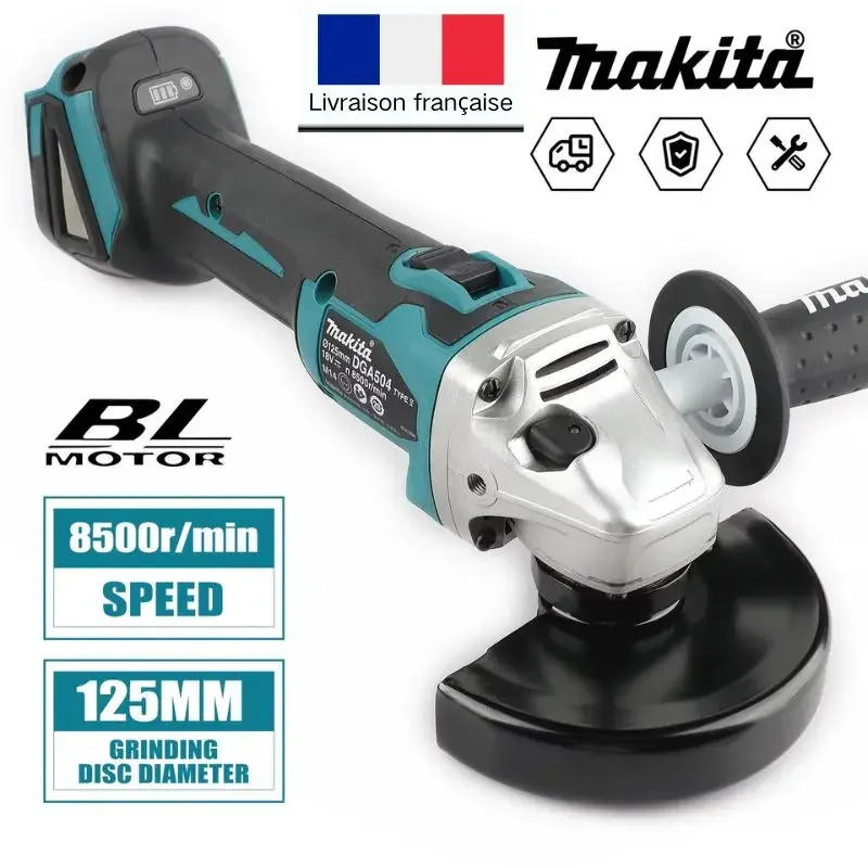 Makita DGA504 18V Bürstenloser Lithium-Akku-Winkelschleifer Wiederaufladbare Poliermaschine Schneidemaschine Hohe Leistung