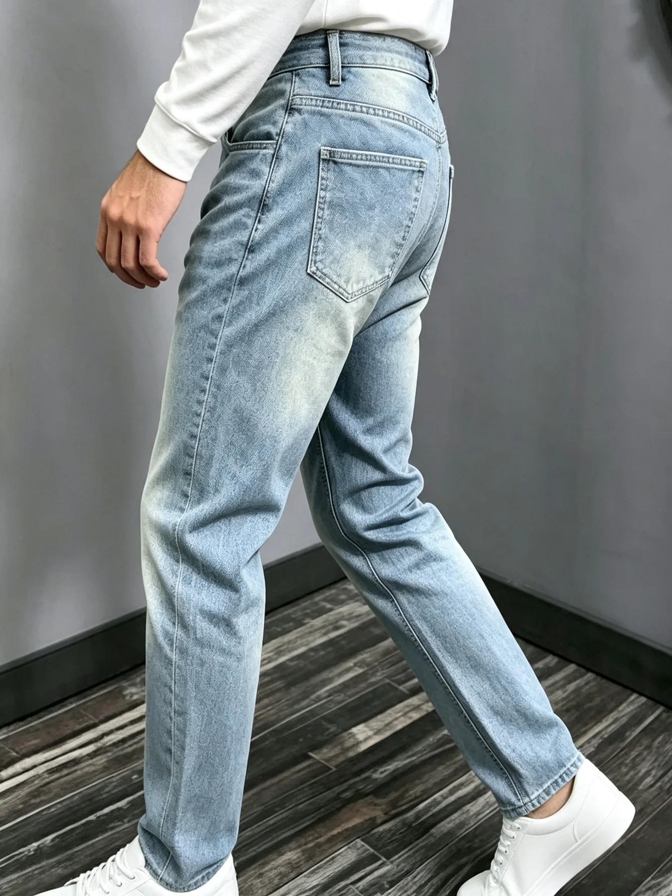 Men Slim Stretch Skinny Denim Jeans, Y2K American Street Trend Pants, Practical Gift for Husband Lover