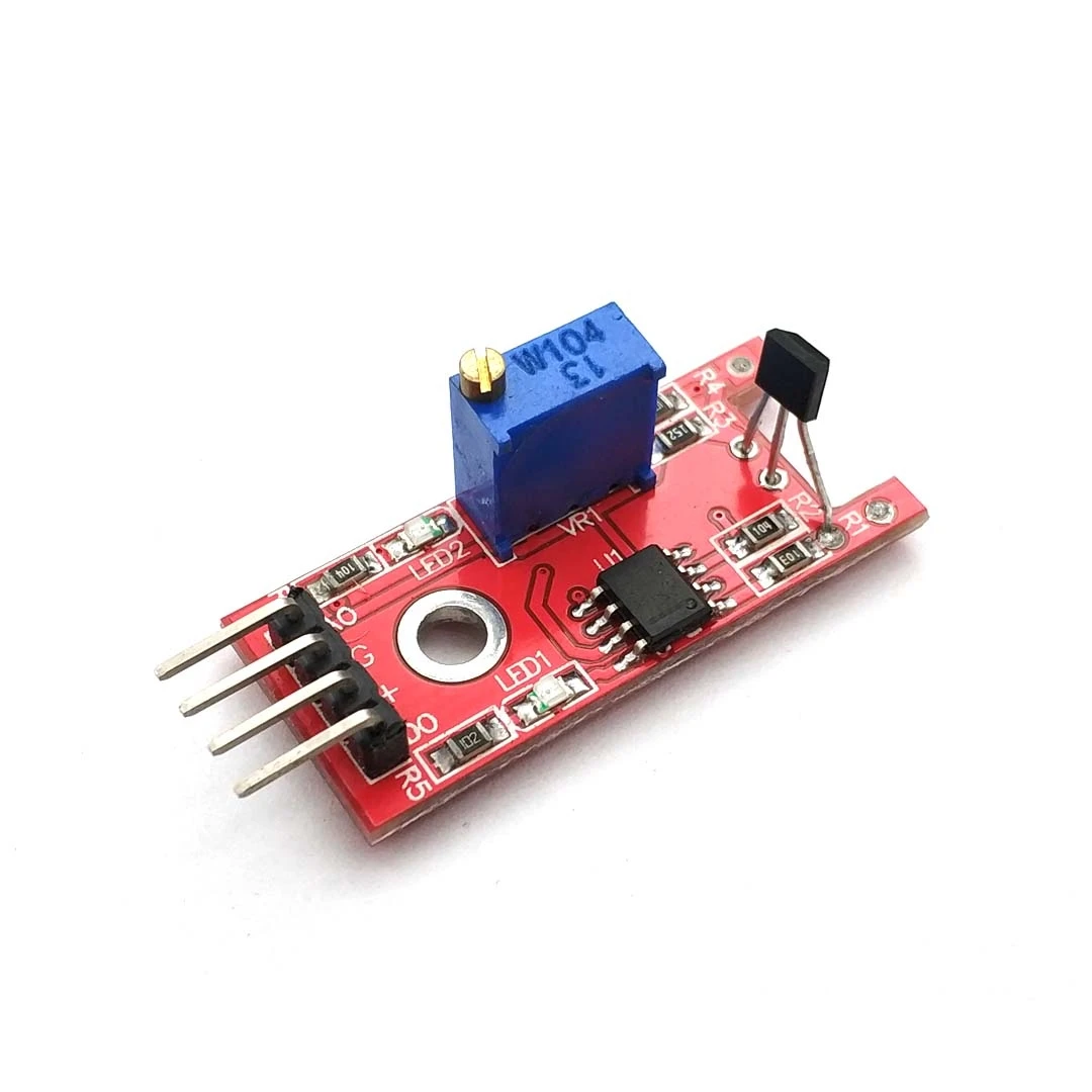 บอร์ดเซ็นเซอร์แม่เหล็กแบบเส้นตรง KY-024โมดูลนับความเร็วห้องโถงเซ็นเซอร์สำหรับ Arduino เซ็นเซอร์ KY024โถง DIY