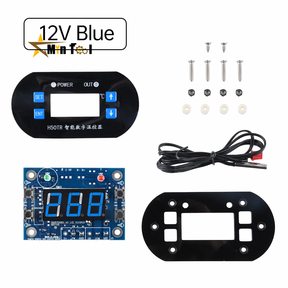 Interruttore del termostato del regolatore di temperatura del Display digitale a doppio LED regolabile DC 12V DC24V strumento di misurazione del