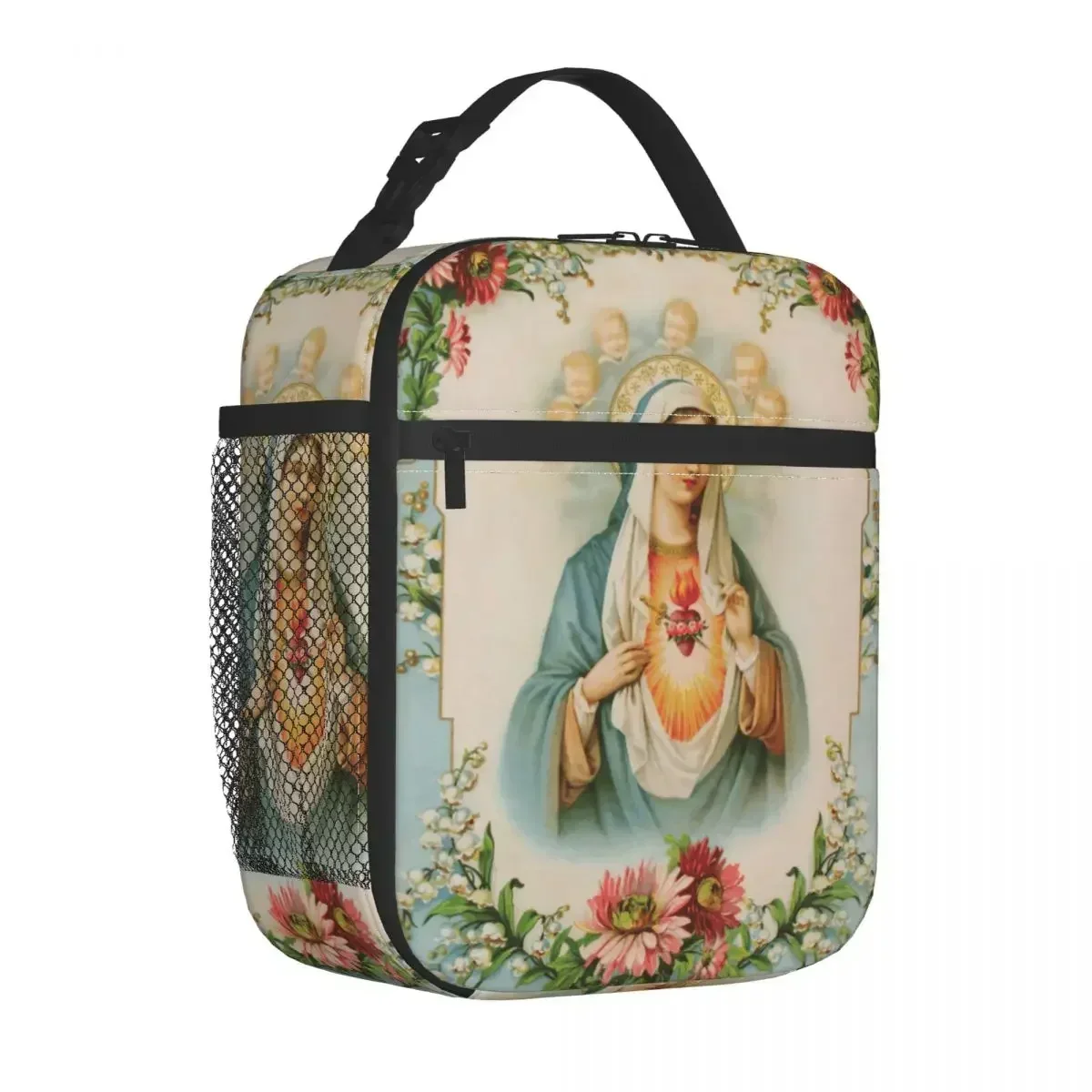 

Virgin Mary Insulated Lunch Bags Large Meal Container Cooler Bag Lunch Box Tote Office Travel Food Storage Bags