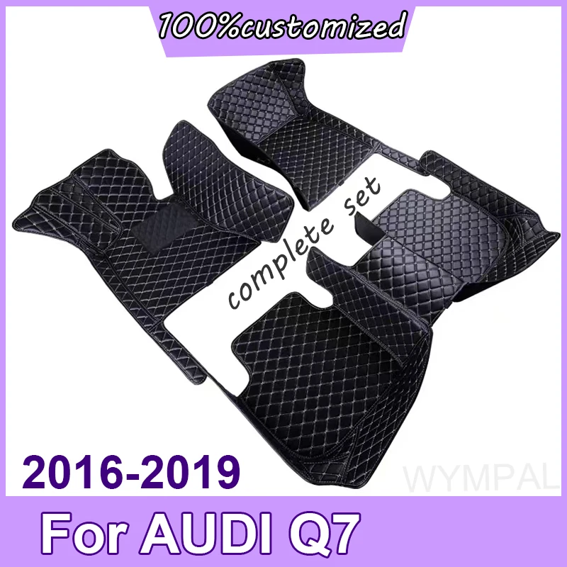 Car floor mats for AUDI Q7 (Seven seats) 2016 2017 2018 2019 Custom auto foot Pads automobile carpet cover